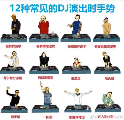 DJ表演姿势解析：从抓碟到一阳指的身体语言艺术(图1)